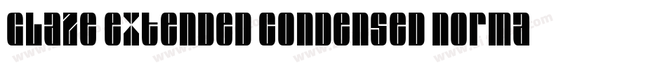 Glaze Extended Condensed Normal字体转换